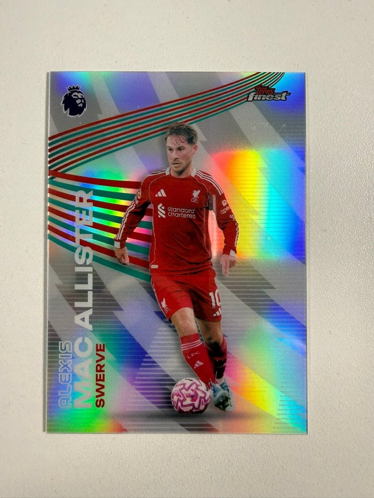 Alexis Mac Allister Swerve Topps Finest Premier League 2026, Ophalen of Verzenden, Nieuw, Buitenlandse clubs, Poster, Plaatje of Sticker