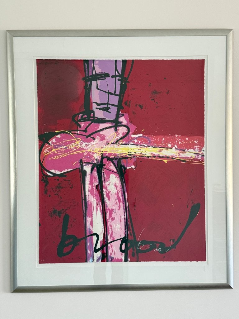 Originele Herman Brood– “Purple Haze”, Zeefdruk, Gelimiteerde oplage, Abstract, Ophalen