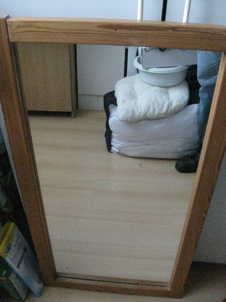 passpiegel, Ophalen, 100 tot 150 cm, Zo goed als nieuw, Rechthoekig