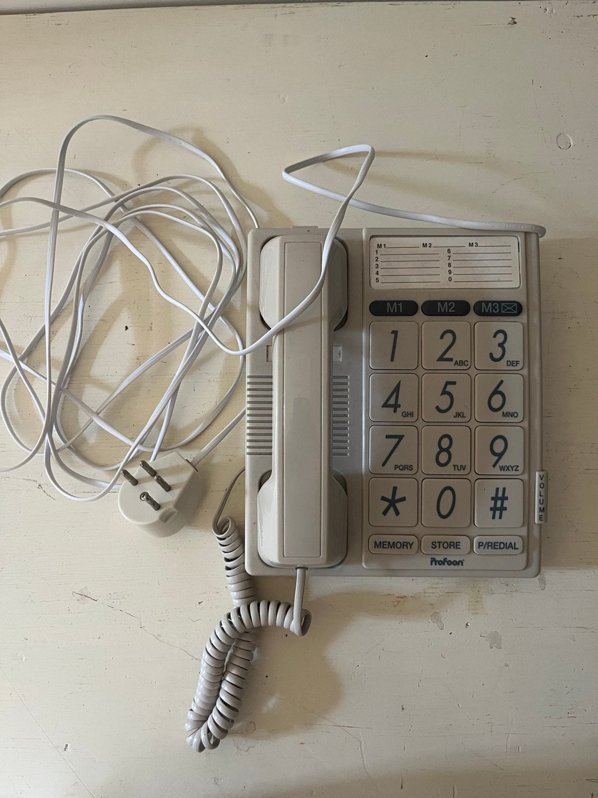 Profoon analoge telefoon met grote cijfers, Ophalen, Gebruikt, 1 handset