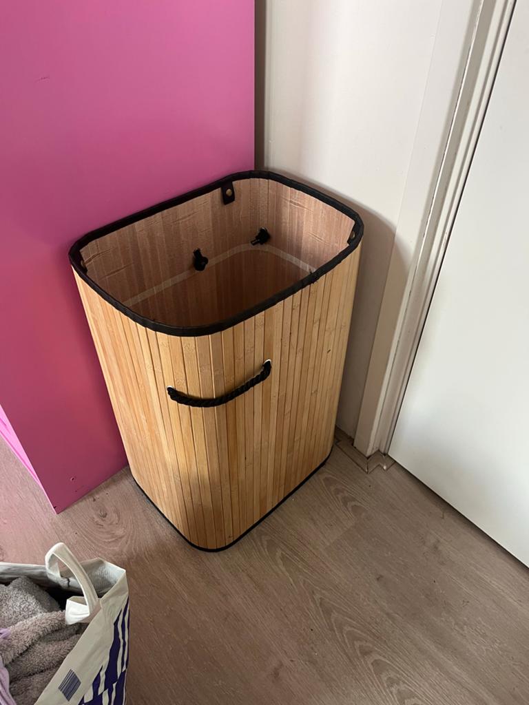 Bamboe wasmand - Stijlvol en praktisch, Ophalen, Hout, Gebruikt, Scandinavisch