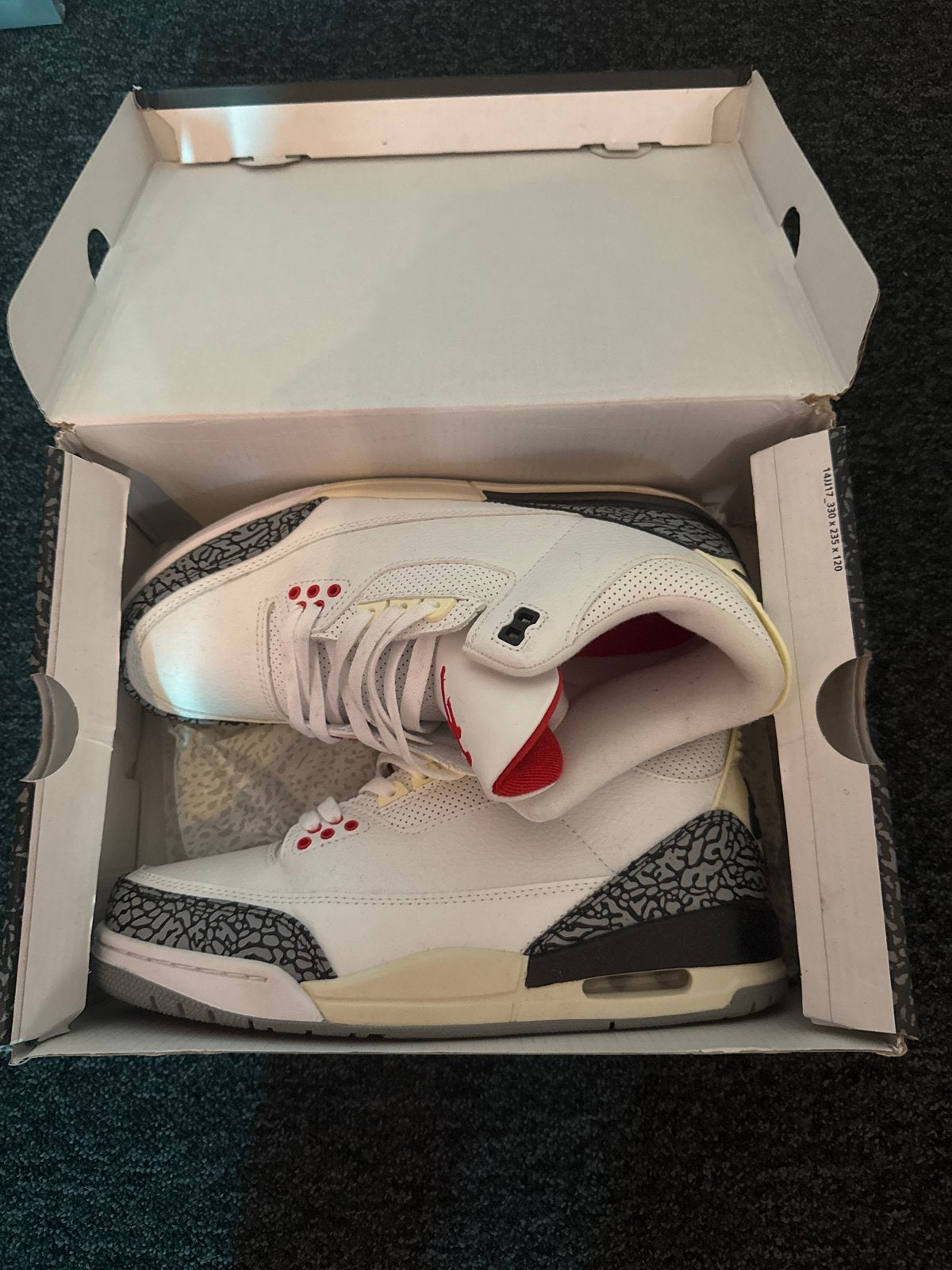Nike Air Jordan 3 Retro White Cement Reimagined, Kleding | Heren, Schoenen, Verzenden, Nieuw, Wit, Sneakers of Gympen