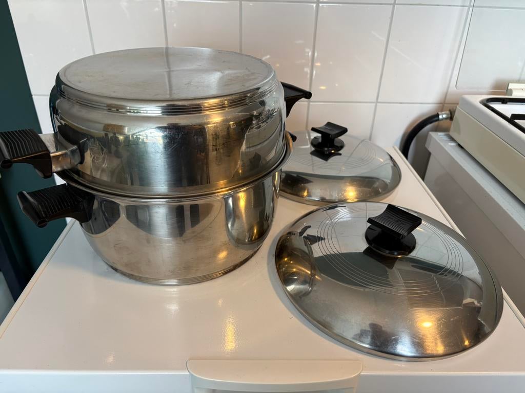 Rena Ware pannen 5.7L RVS, Pannenset, Ophalen of Verzenden, Zo goed als nieuw, Rvs