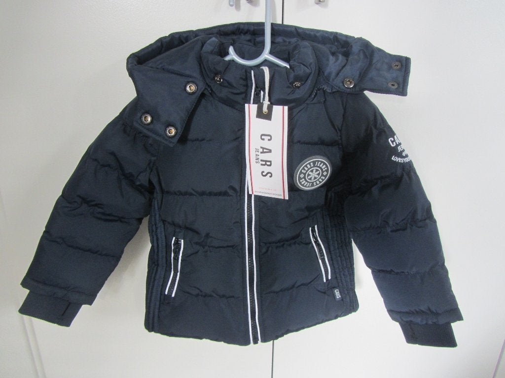 Nieuwe donkerblauwe winterjas Cars maat 92, Ophalen of Verzenden, Nieuw, Meisje, Jas