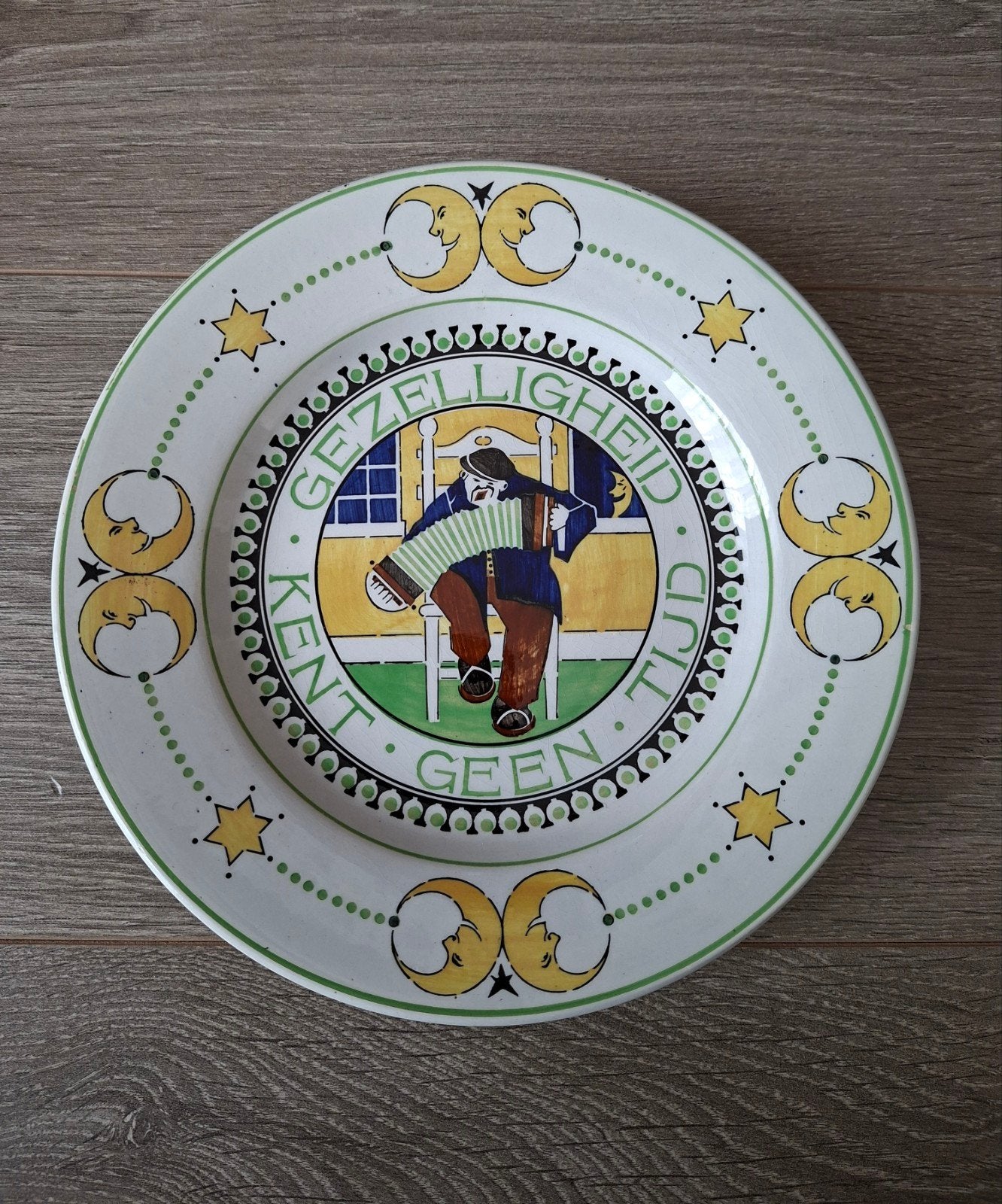 Amsterdamse school wandbord jaren 20 art deco, Antiek en Kunst, Ophalen of Verzenden