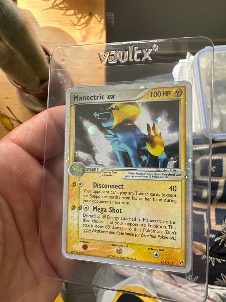 Manectric ex 101/107 Holo Foil Pokémon Kaart, Ophalen of Verzenden, Zo goed als nieuw, Losse kaart, Foil