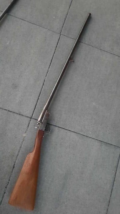 Antiek plooi geweer- onklaar (art. 18 WWM), Verzamelen, Militaria | Algemeen, Ophalen of Verzenden, Overige soorten