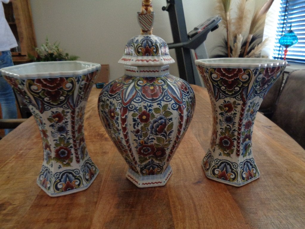 delfts bont kast stel, Antiek en Kunst, Ophalen of Verzenden
