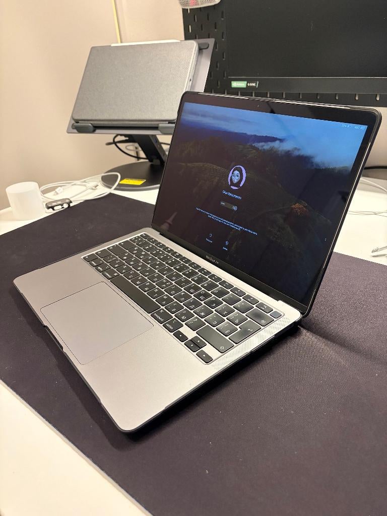 MacBook Air 13 inch 2020 Intel 256GB SSD | als nieuw + case, 256 GB, Qwerty, 8 GB, 13 inch