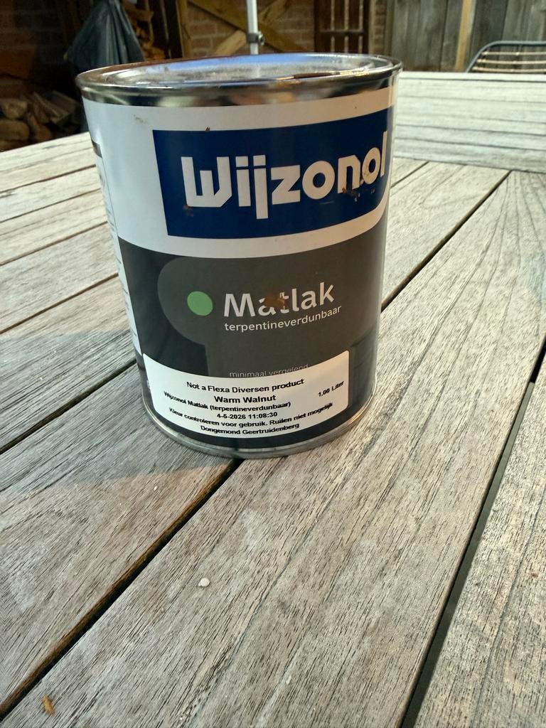 Wijzonol Matlak Warm Walnut - Terpentineverdunbaar, Gebruikt, Bruin, Ophalen of Verzenden, Lak