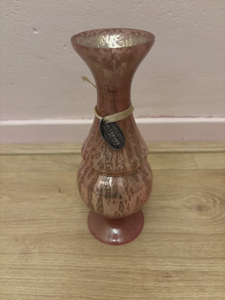 Roze Riverdale vaas, Ophalen of Verzenden, Zo goed als nieuw, Roze, 21 cm