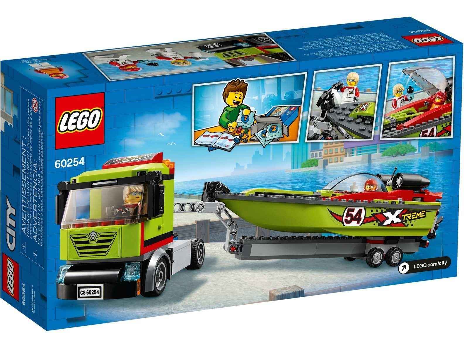 Nieuwe LEGO City Raceboot Transporter (60254), Ophalen of Verzenden, Nieuw