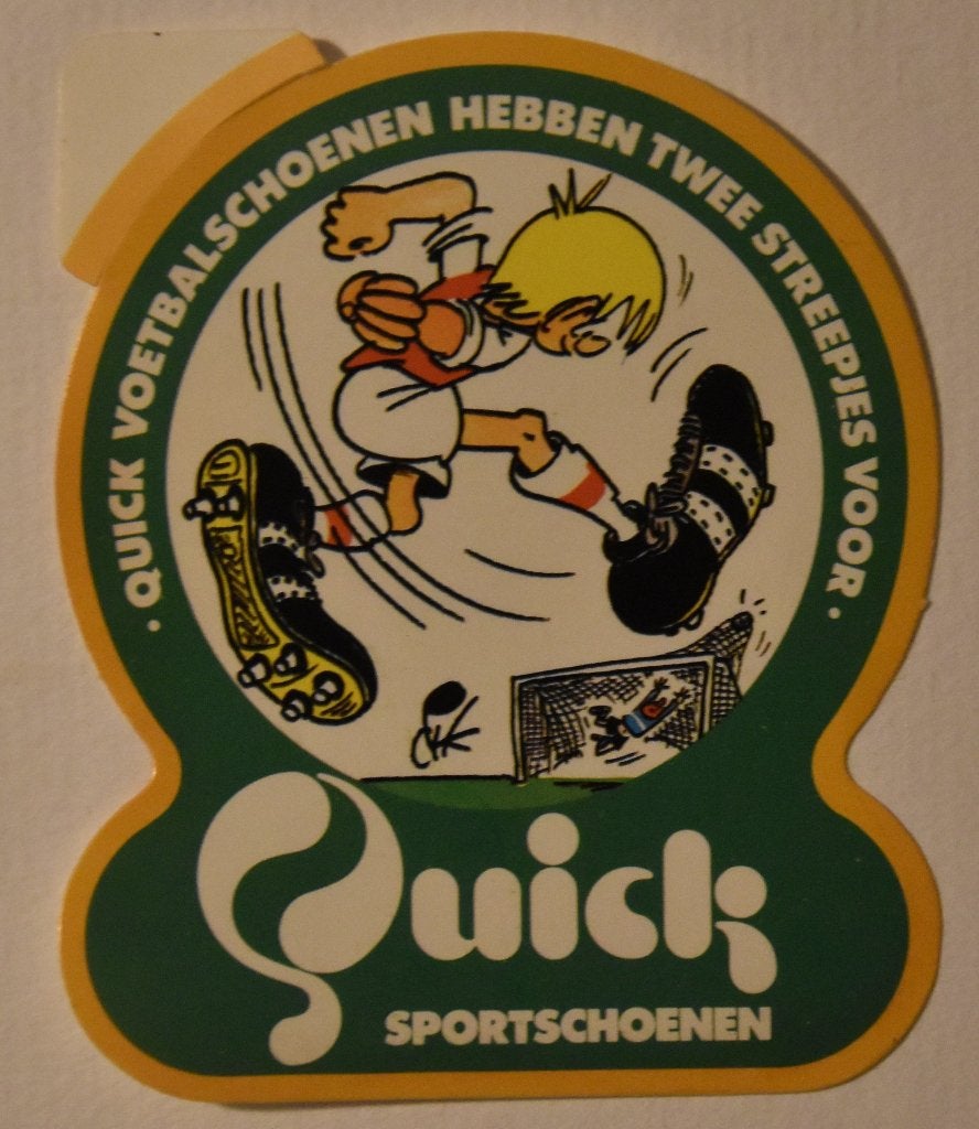 Quick vintage verzamel sport voetbal schoenen sticker NIEUW, Ophalen of Verzenden, Nieuw, Sport