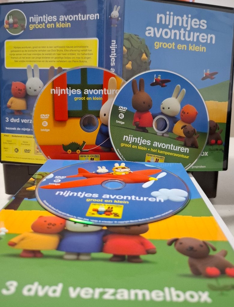 Nijntjes Avonturen Groot en Klein 3 DVD Verzamelbox, Animatie, Verzamelbox, Alle leeftijden, Zo goed als nieuw