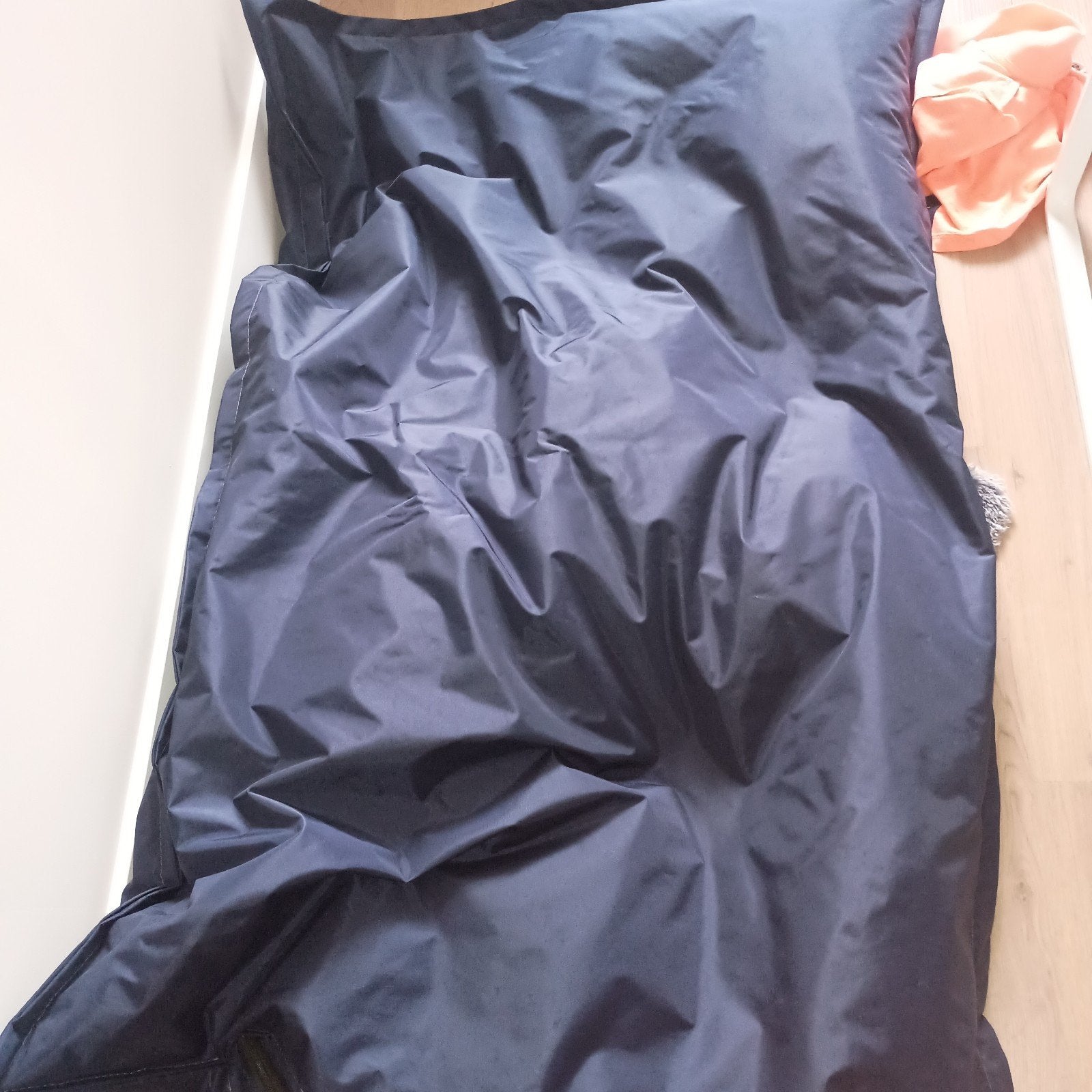 Blauwe zitzak/poef - Comfortabel en veelzijdig, Ophalen of Verzenden, Zo goed als nieuw, Blauw, Zitzak