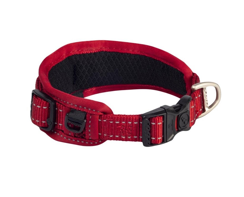 ROGZ Classic Padded Halsband Rood Nekomtrek 48-70 cm KOOPJE!, Ophalen of Verzenden, Nieuw
