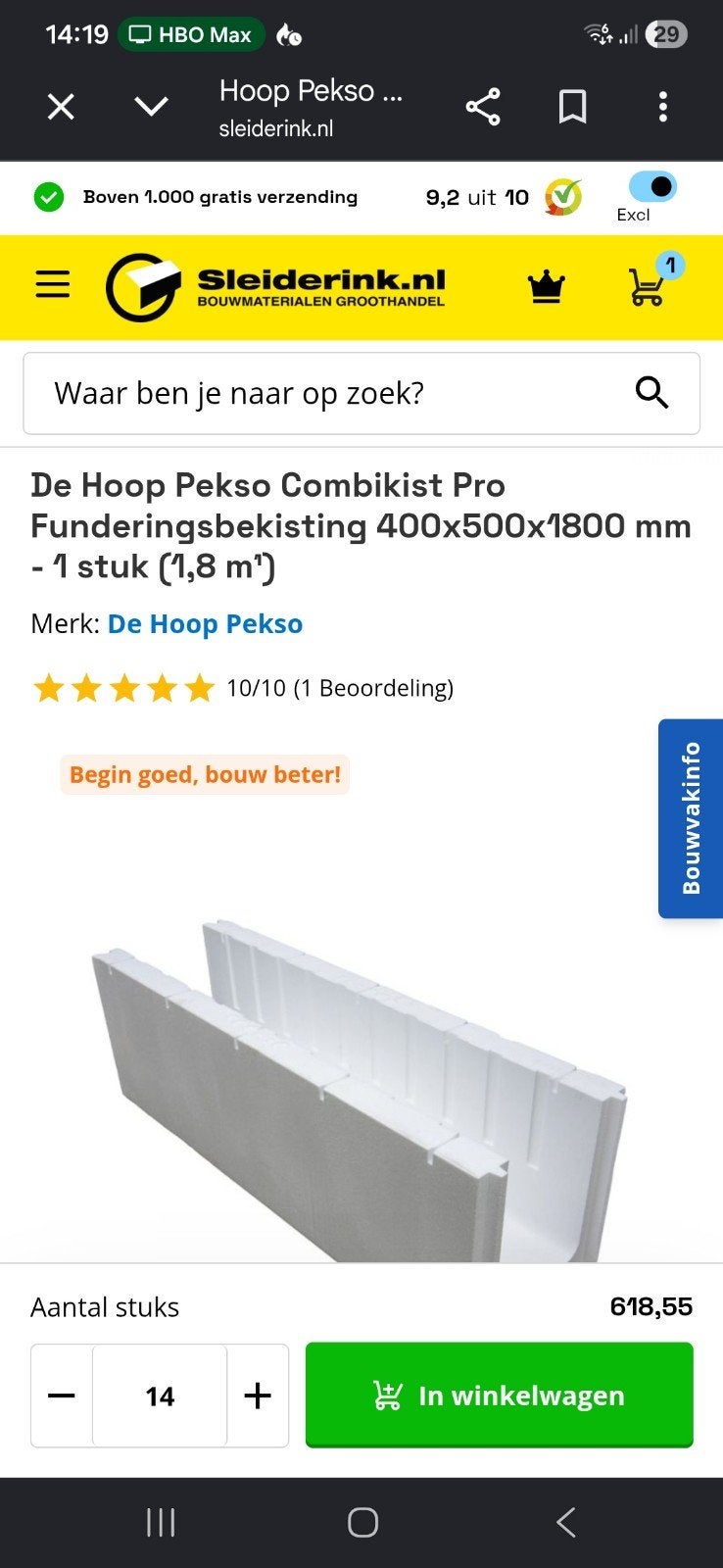 12x De Hoop Pekso Combikist Pro Funderingsbekisting, Ophalen, Overige typen, Nieuw, 50 mm of meer