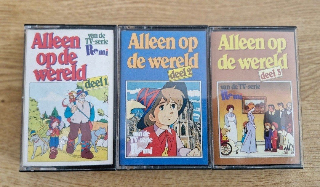 Alleen op de Wereld - Remi cassettebandjes (deel 1, 2, 3), Cd's en Dvd's, Gebruikt, 2 t/m 25 bandjes, Kinderen en Jeugd, Ophalen of Verzenden