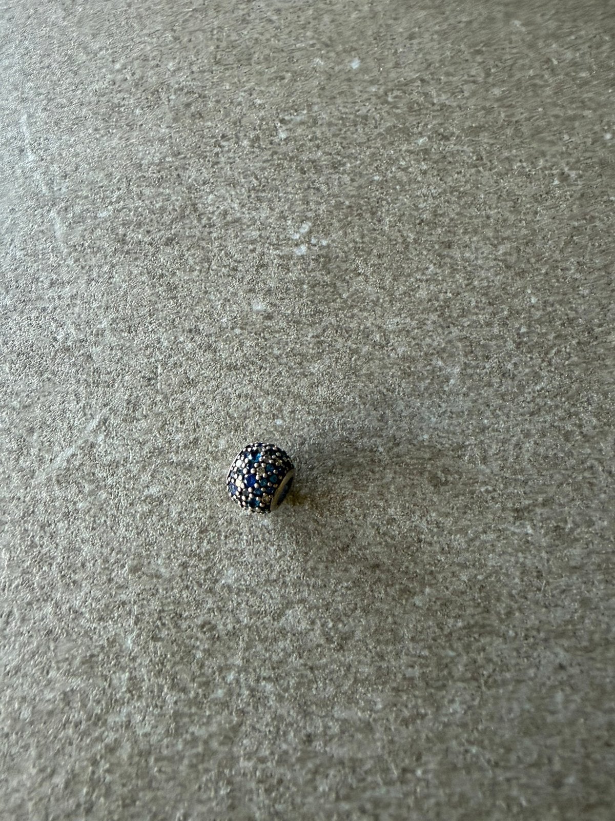 Pandora bedel, blauwe steentjes, Sieraden, Tassen en Uiterlijk, Ophalen of Verzenden, Zo goed als nieuw, Zilver, Pandora