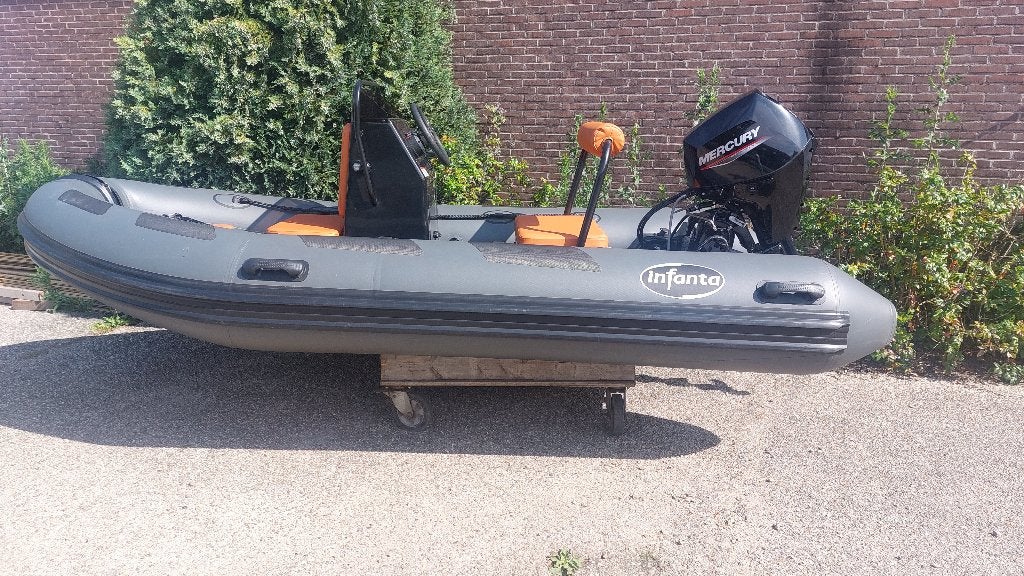 Infanta 3.9 RIB met Mercury 30 pk Viertakt 2023, Watersport en Boten, 4 m, INFANTA, Afdekzeil, Zo goed als nieuw