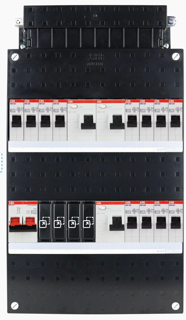 ABB groepenkast busboard 1/3-fase met 12 groepen, Doe-het-zelf en Verbouw, Elektra en Kabels, Abb, Overige typen, Ophalen of Verzenden