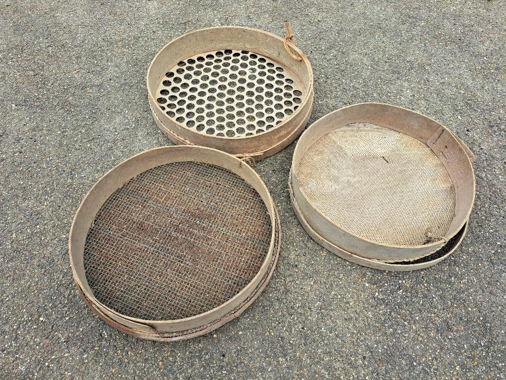 Antieke houten zeef 3x, Antiek en Kunst, Antiek | Gereedschap en Instrumenten, Ophalen