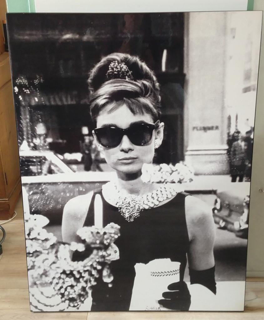 muurkunst Audrey Hepburn, acrylglas, volgnr 24, Gebruikt, Oorspronkelijke maker, Ophalen of Verzenden, Schilderij