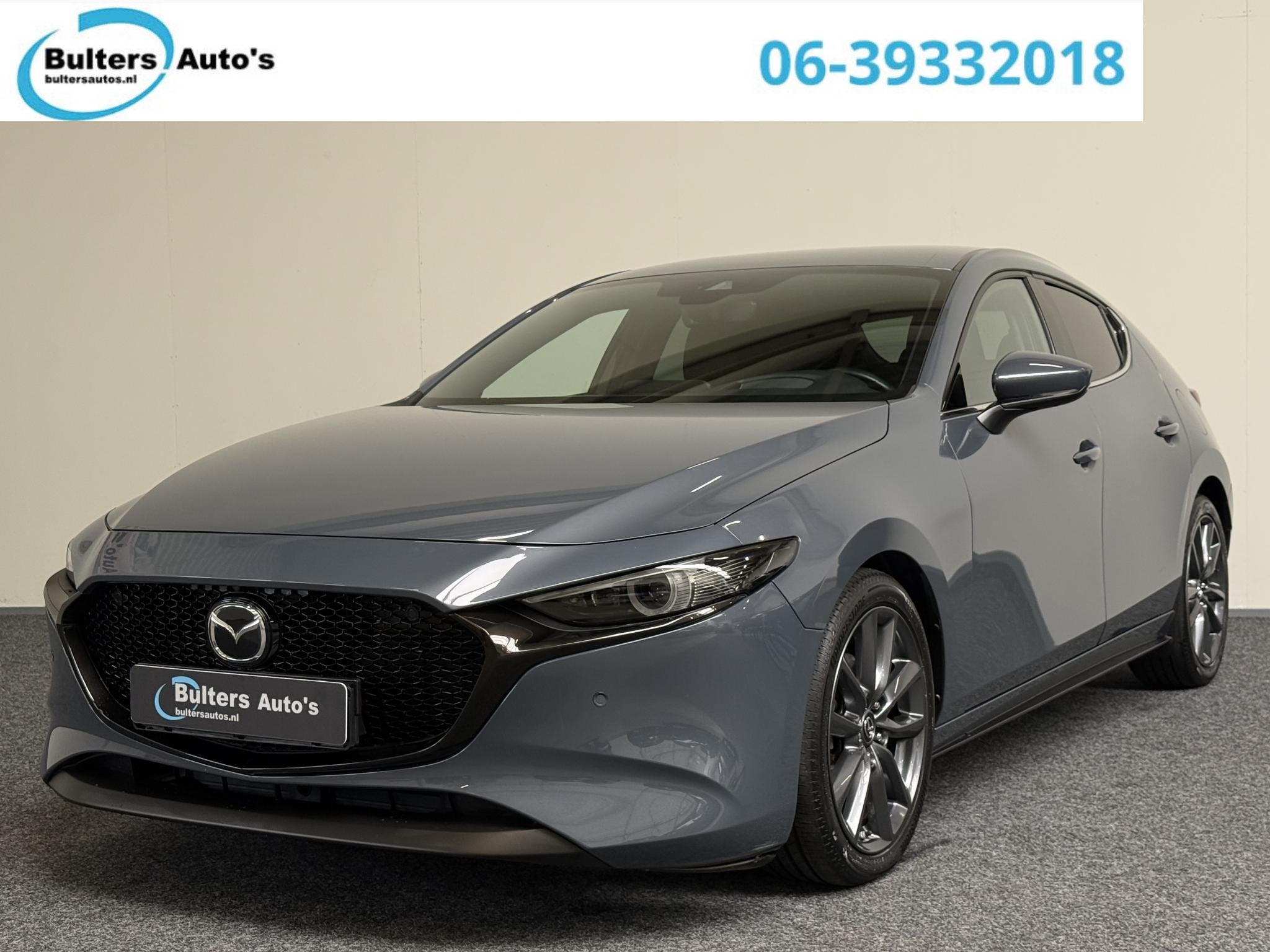 Mazda 3 2.0 e-SkyActiv-G M Hybrid 122 Luxury | 360CAM | TRHK, Auto's, Gebruikt, 4 cilinders, Blauw, 122 pk