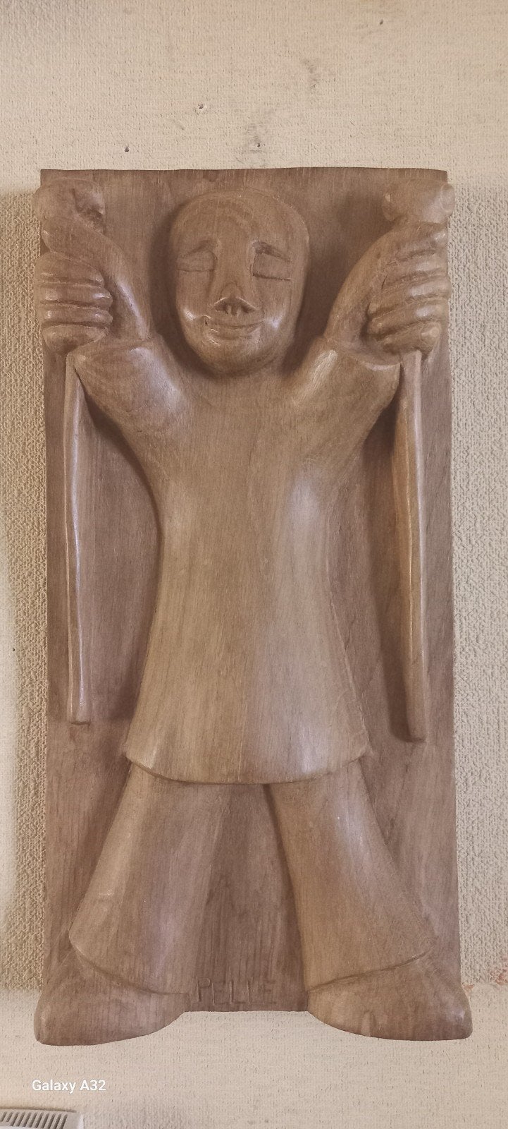 Eiken Wandsculptuur  -Maurice Pelgrims-Jelle, Ophalen of Verzenden