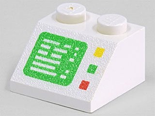 Lego White Slope 45 2 x 2 with Computer Screen and Right, Gebruikt, Overige thema's, Lego, Ophalen of Verzenden