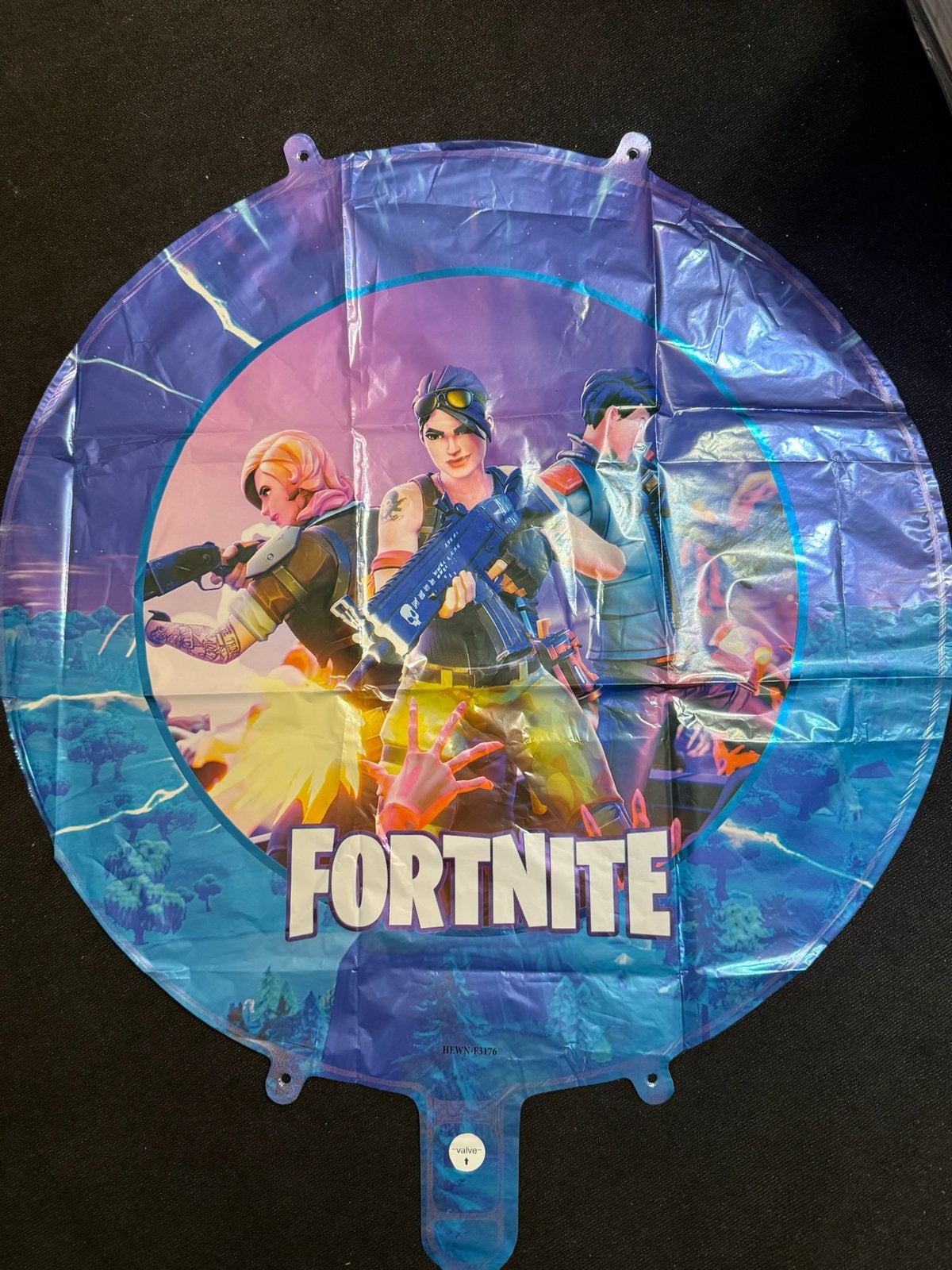 Fortnite folie ballon rond 45cm, Ophalen of Verzenden, Nieuw, Versiering, Verjaardag