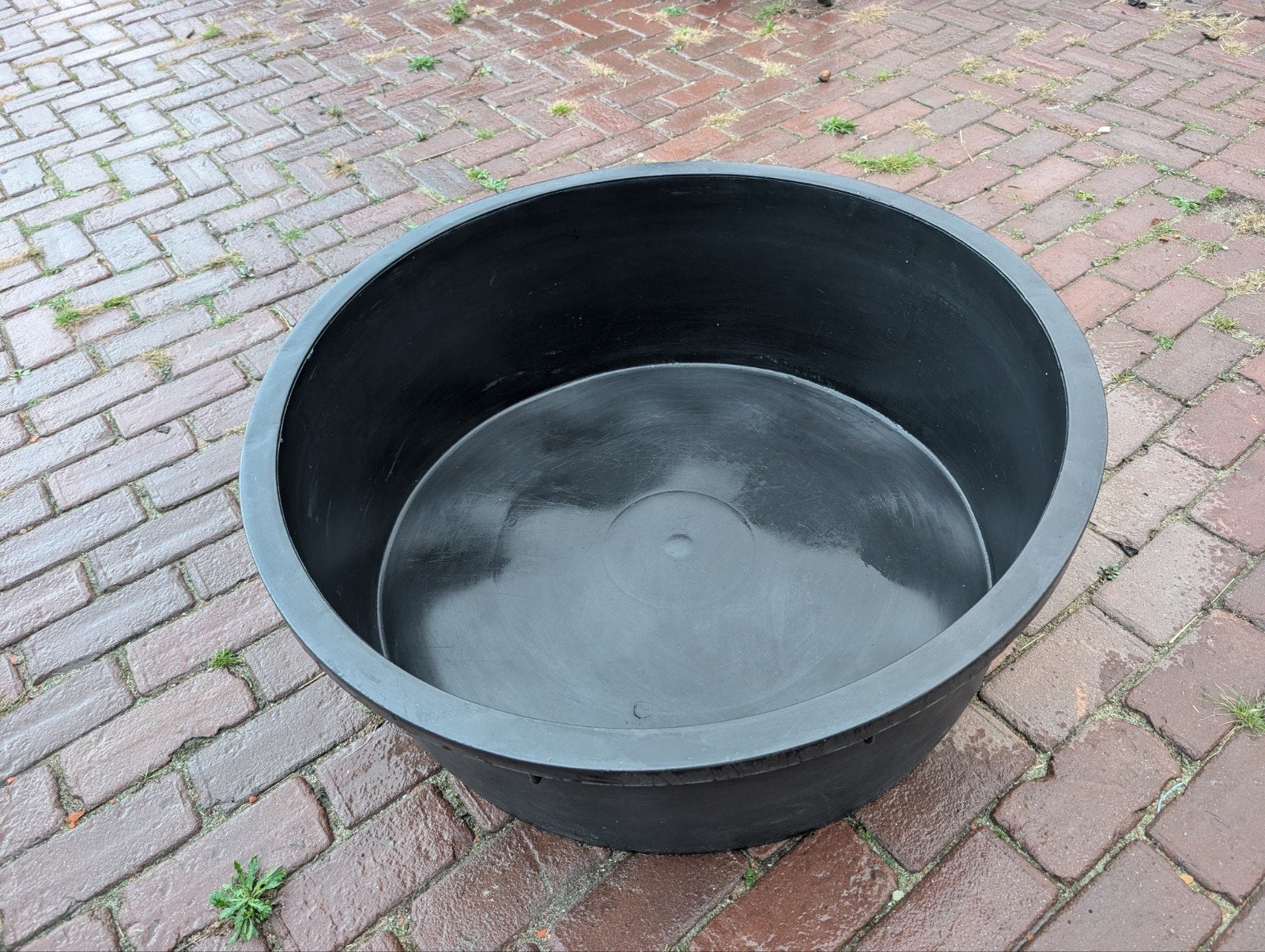 Zwarte ronde vijverbak - 180 liter, Ø86x31cm, Ophalen, Gebruikt