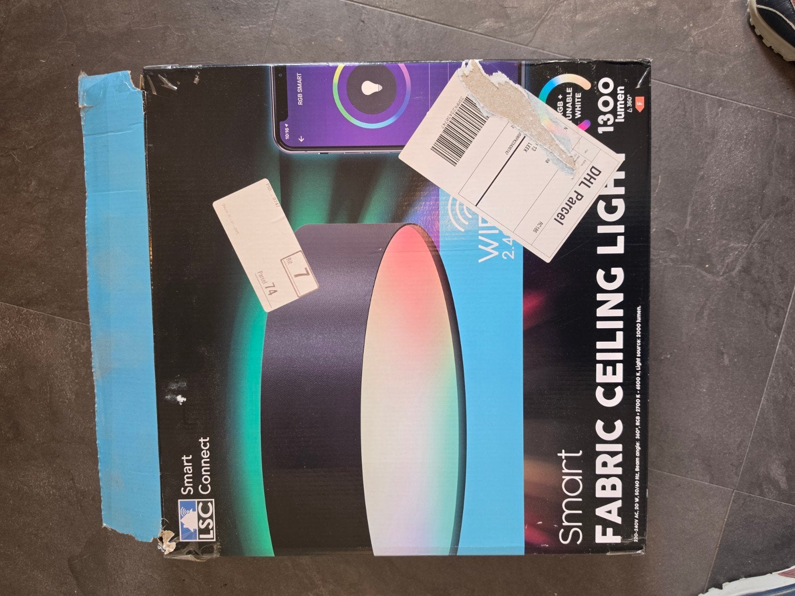 Smart LSC Connect Stoffen Plafondlamp - RGB+W 1300 Lumen, Ophalen, Overige materialen, Minder dan 50 cm, Nieuw