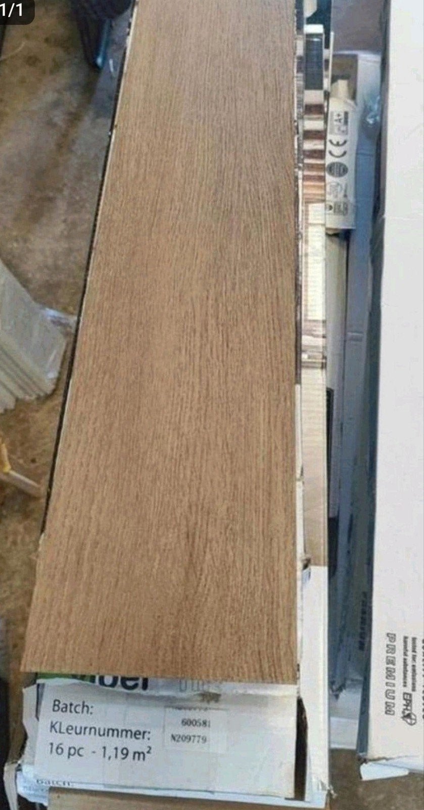 montiniqeu hebeta visgraat vloer kleur 9779 2.38m2, Ophalen of Verzenden, Nieuw, Minder dan 5 m², Overige typen