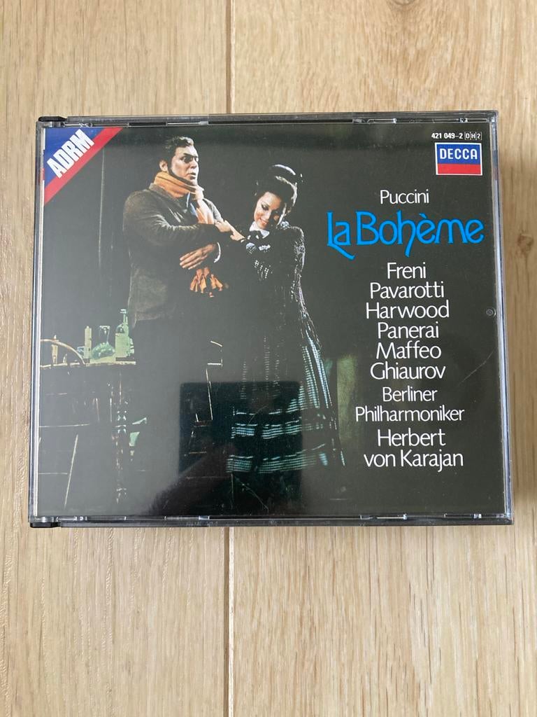 Puccini - La Bohème CD (Freni, Pavarotti, Karajan), Ophalen of Verzenden, Romantiek, Zo goed als nieuw, Opera of Operette
