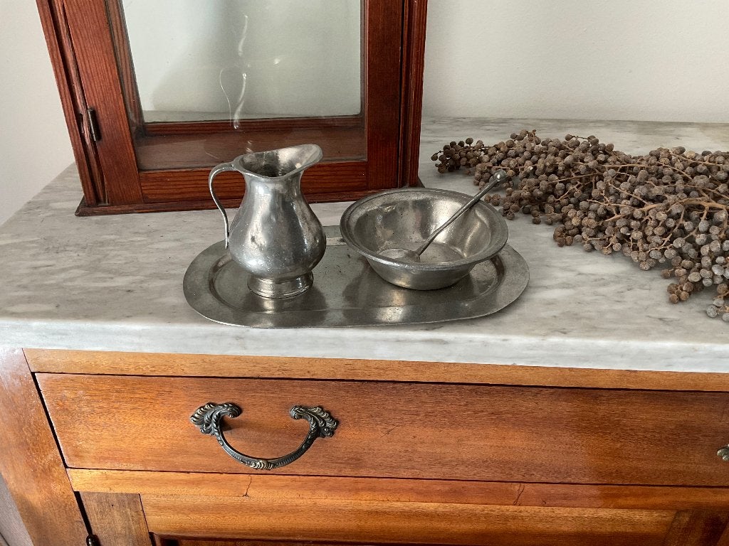 Zilver/Tinnen roomstel, Ophalen of Verzenden