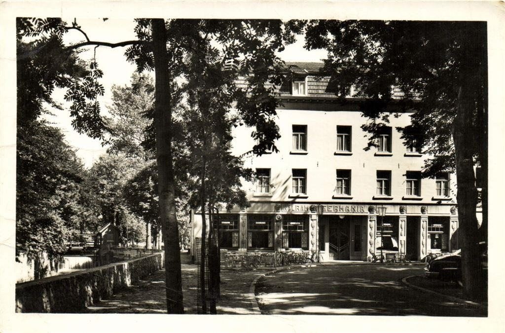 Bonds-Hotel Walram-Germania, Valkenburg [L.] - 1954 gelopen, Verzamelen, Ophalen of Verzenden, 1940 tot 1960, Gelopen, Limburg