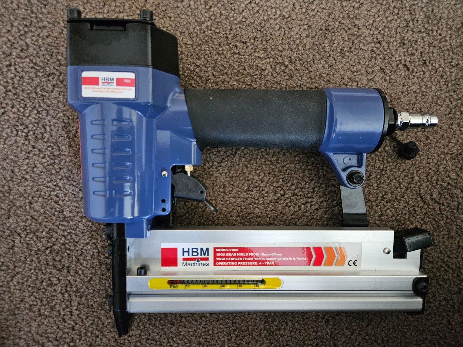 HBM Pneumatische Combi Spijker Tacker / Nietmachine, Ophalen, Nieuw, Tacker/nietmachine, Overige merken