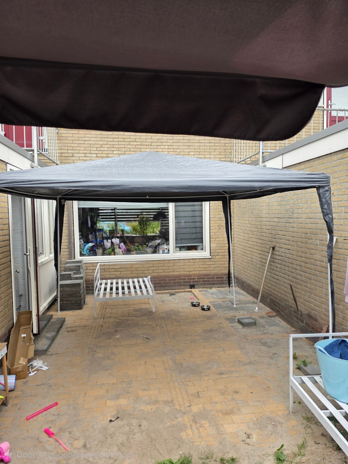 Partytent - Gebruikt, maar functioneel, Tuin en Terras, Ophalen, Gebruikt, Partytent, Minder dan 4 meter