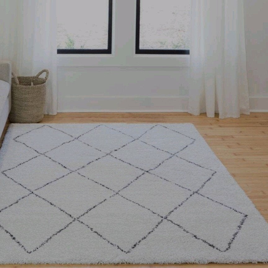 vloerkleed Leenbakker, Huis en Inrichting, Stoffering | Tapijten en Kleden, Ophalen, Gebruikt, 100 tot 150 cm, Wit