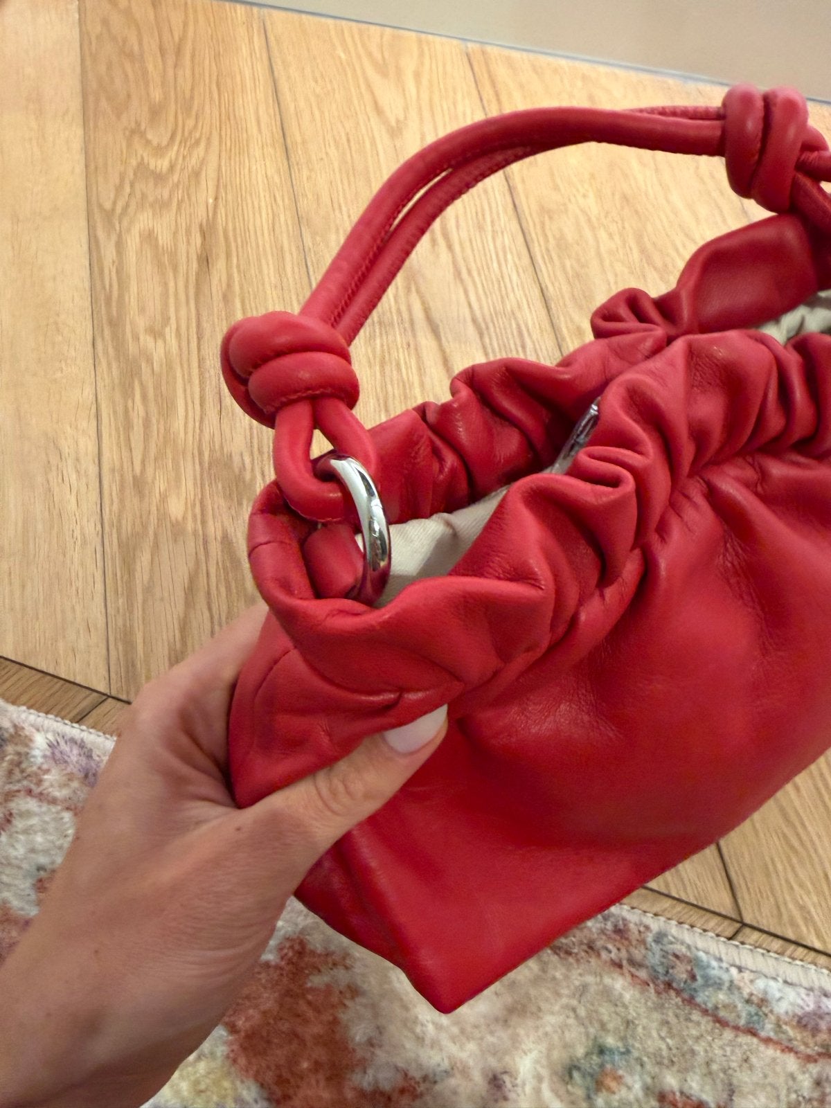 Rode leren handtas - &OtherStories - Nieuw, Ophalen of Verzenden, Nieuw, Rood, Handtas