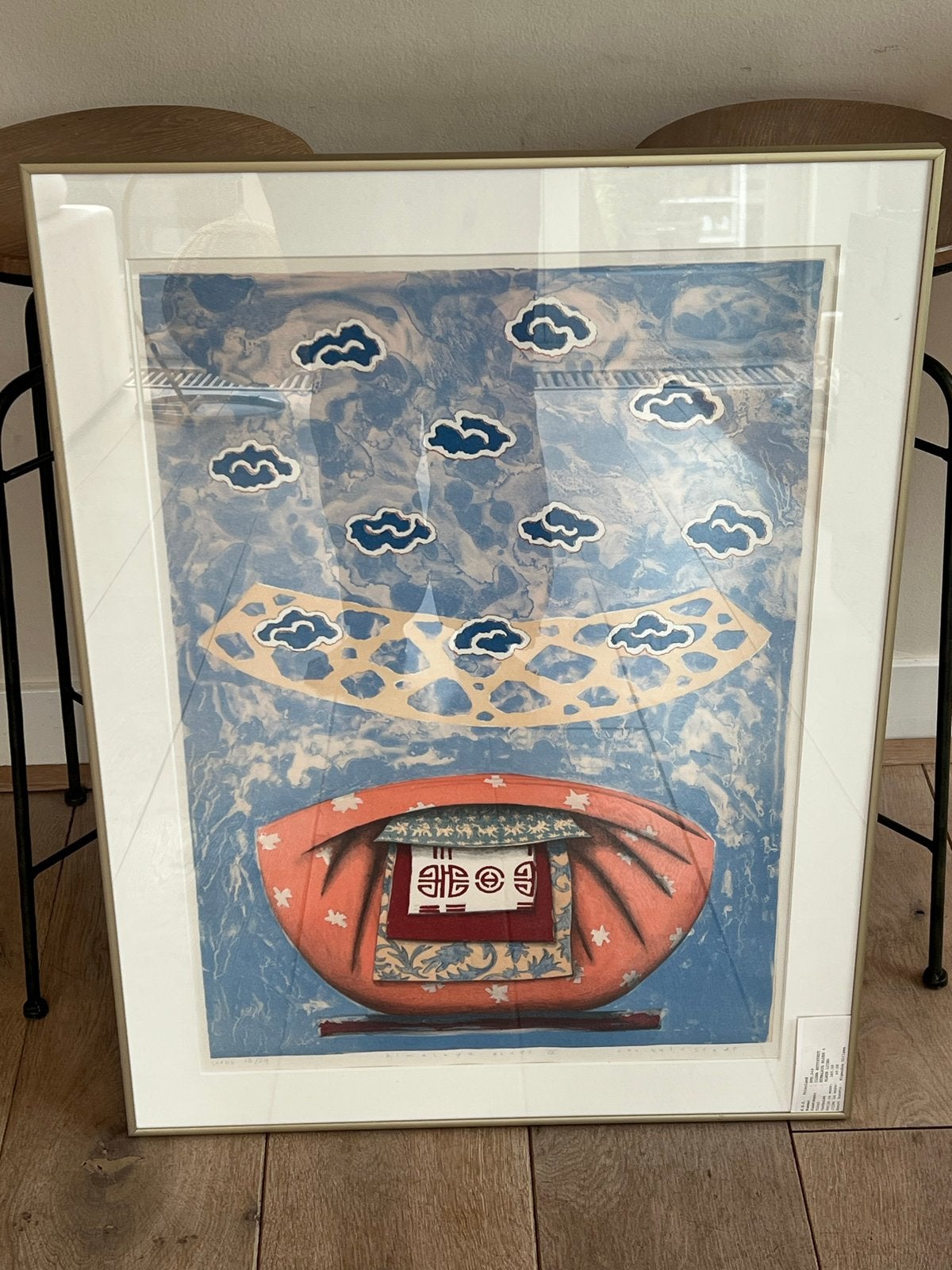 Ilona Buttstedt Litho zeefdruk kunstwerk, Ingelijst, Ophalen of Verzenden, Overige onderwerpen, Lithografie