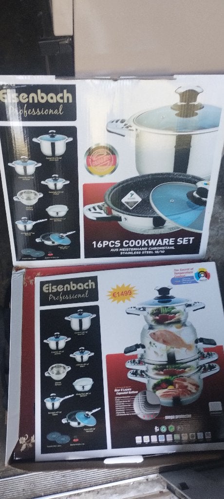 pannenset Nieuw en keukenmessenset, Ophalen, Nieuw, Pannenset, Overige merken