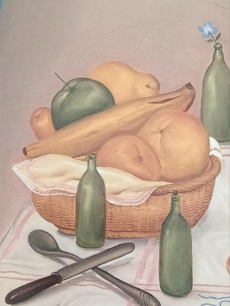 Fernando Botero print Stilleven met Taart, Ophalen of Verzenden