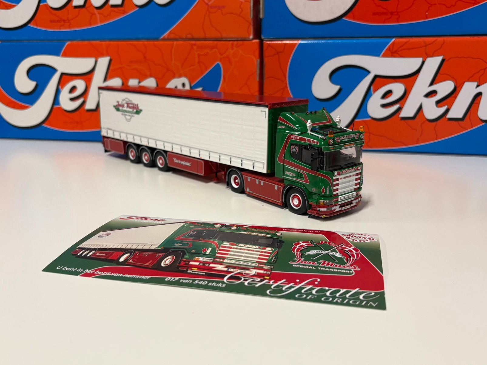 Tekno Jan Mues, Hobby en Vrije tijd, Modelauto's | 1:50, Ophalen of Verzenden, Zo goed als nieuw, Bus of Vrachtwagen, Tekno