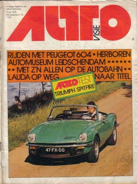 Autovisie 15 1975 : Triumph Spitfire - Peugeot 604 - Saab 99, Boeken, Ophalen of Verzenden, Gelezen, Algemeen