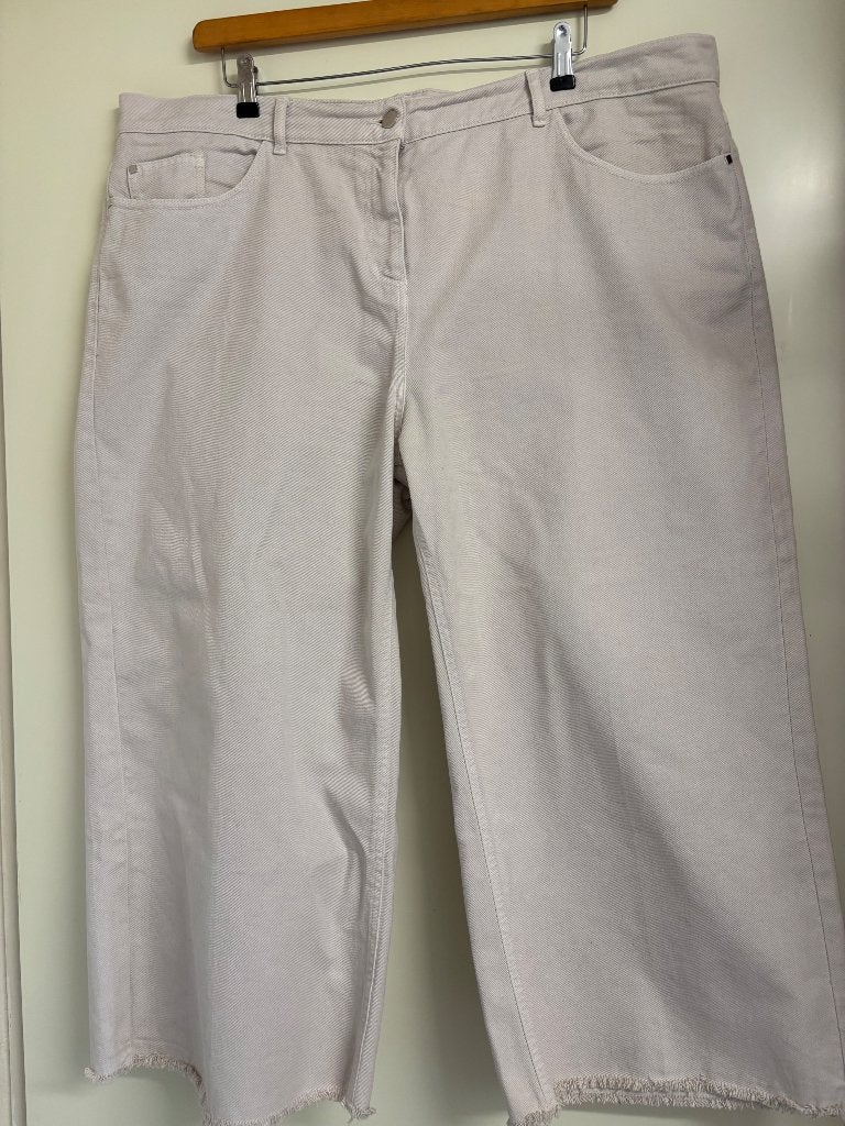Marina Rinaldi capri jeans beige 44/46 -48/50, Beige, Maat 46/48 (XL) of groter, Nieuw, Ophalen of Verzenden