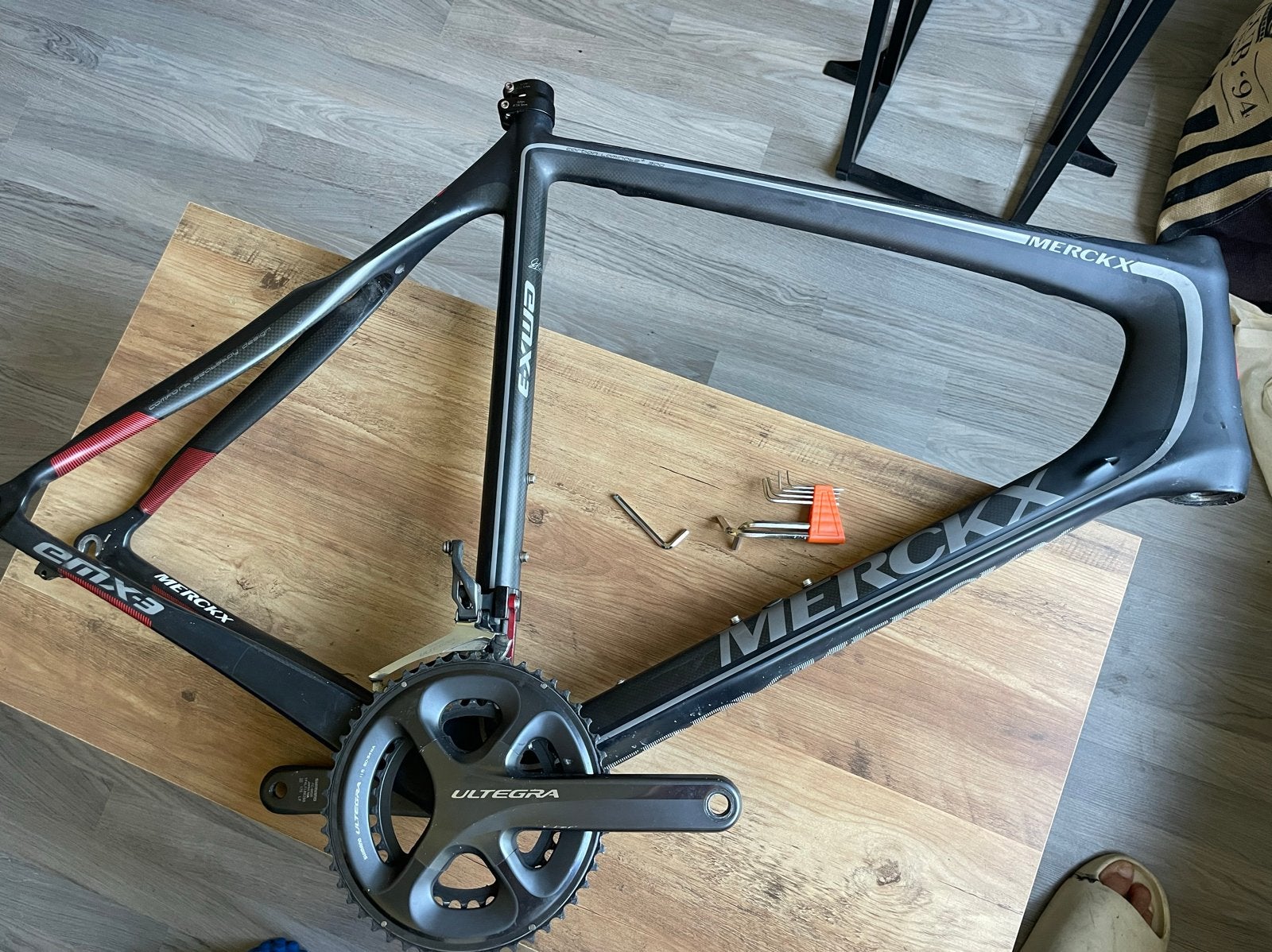 Merckx EMX-3 Carbonframe met schade, Frame, Gebruikt, Ophalen of Verzenden, Racefiets
