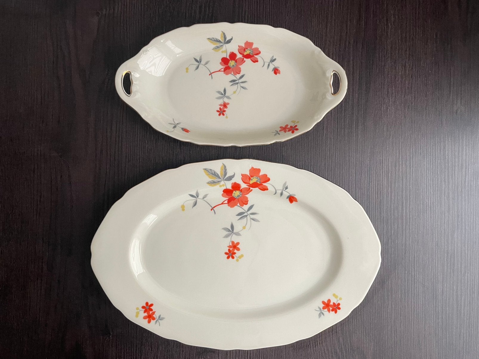C.T. Tielsch Altwasser Schalen Set - 2 Stuks met Bloemmotief, Ophalen of Verzenden