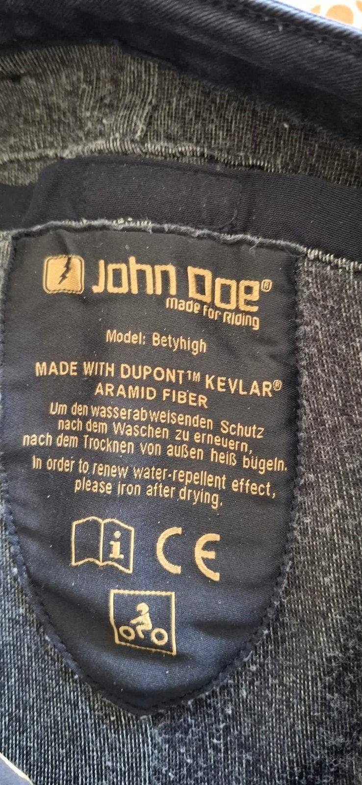 John Doe Motorsports Betyhigh Kevlar Motorjeans W30/L32 Dame, Ophalen of Verzenden